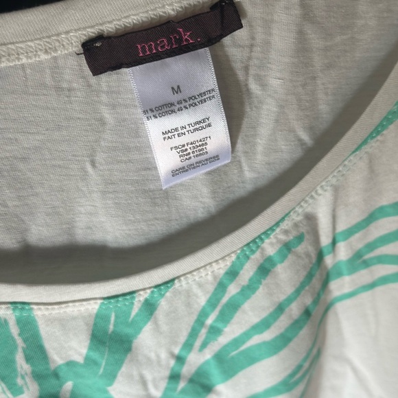 mark. Cream Tee with Green Graphic - Picture 4 of 5